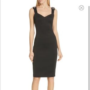 Nancila Jewel Shoulder Sheath Dress